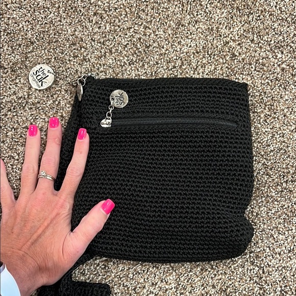 The Sak Black Crochet Shoulder Bag - Picture 8 of 10